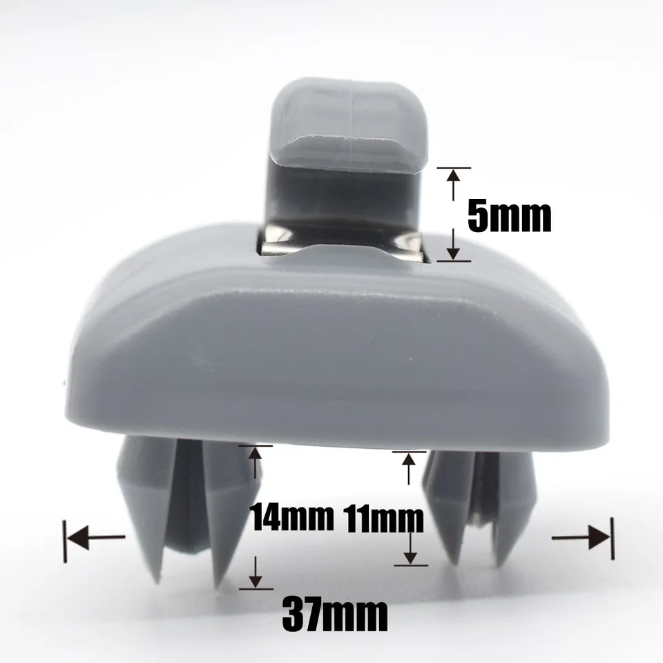 2-Pack Sun Visor Clip/Hook For Audi A3 A4 A5 Q3 Q5 - Gray, Part #8E0857562A