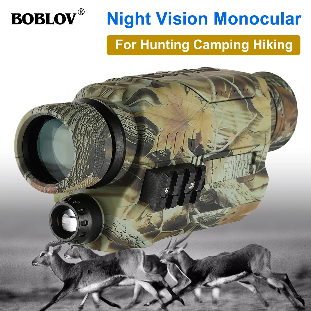 Boblov Infrared Digital Night Vision Monoculars 16gb Full Dark 5x32