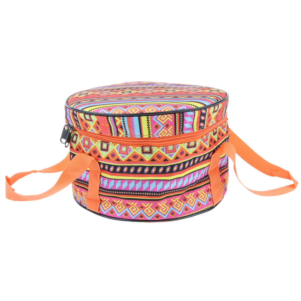 Outdoor Cookware Storage Bag Camping Hiking Pot Pan Kettle Organizer Holder 25x15cm with Chinese National Style Pattern