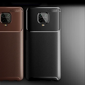 

100pcs/lot Carbon Fiber Phone Back Case For Xiaomi Poco X2 10 For Redmi Note 9 Pro Max 8T 9S K30 Pro 8 8A Silicone TPU Coque