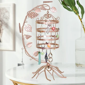 

H190019 Jewelry Display Stand Rack Heart Birdcage & Umbrella Stand Iron Necklace Earring Holder Bracelet Fashion Organizer