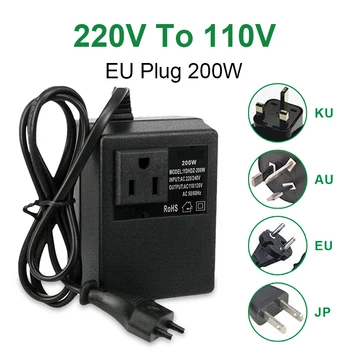 

NEW 200W Voltage Converter Transformer Step Down 220V To 110V AC Step Down Travel Voltage Transformer Converter
