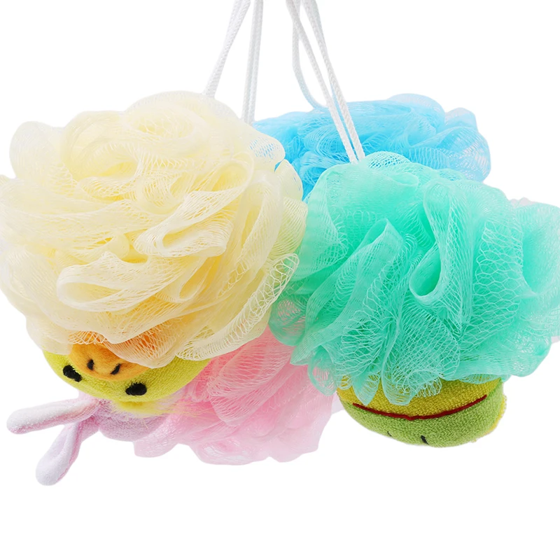 The cartoon shower ball is lovely to wash and rub the back Bath Ball Body bath Cleaning Anti Loose Soft Shower Sponge