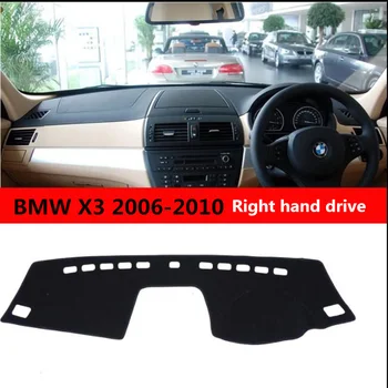 

Cross Car Accessories Interior Right Hand Drive Car Dashboard Rug for BMW X3 2006-2010 Polyester Fiber Auto Dashboard Protectiv