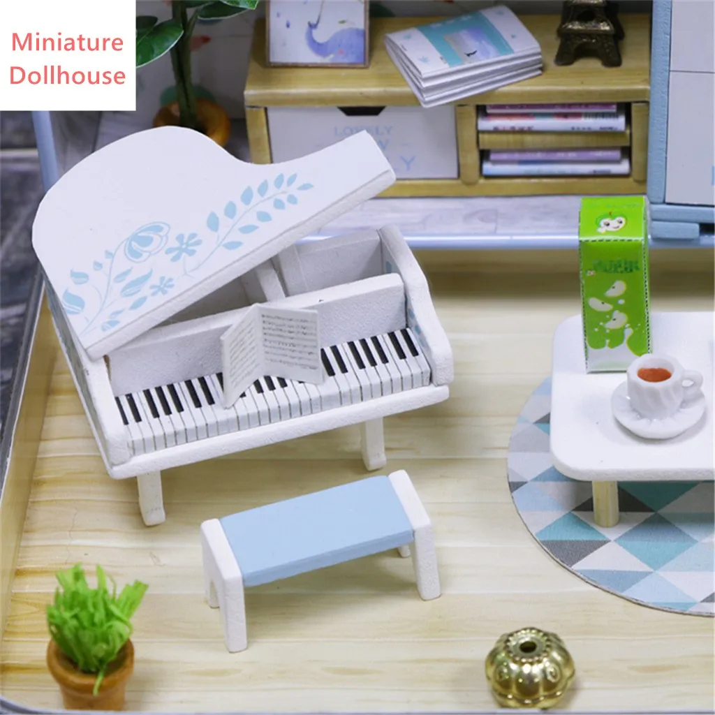 Кукольный дом деревянная мебель Diy Дом миниатюрная коробка головоломка собрать 3d Miniaturas кукольный домик наборы игрушки для детей подарок на день рождения