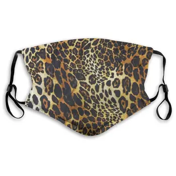 

Leopard Print Reusable Dust Mask with Filter Breathable Safety Dust Face Mask