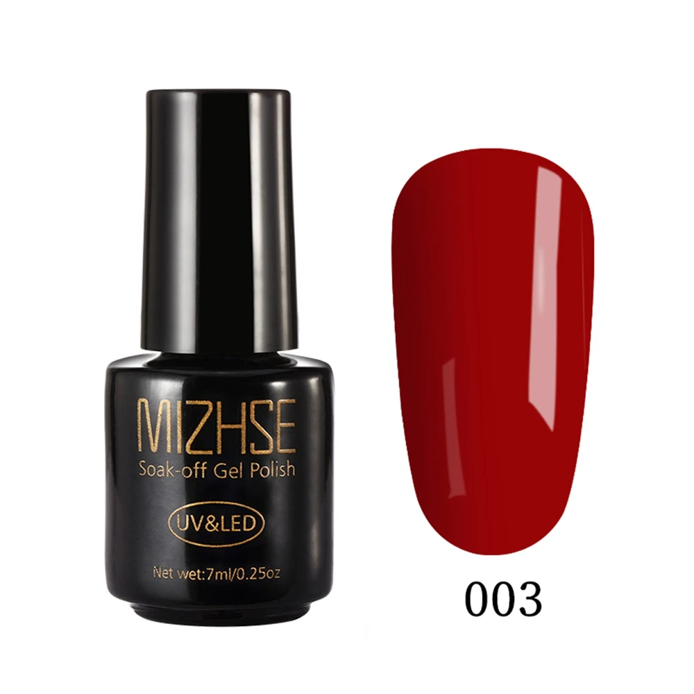 MIZHSE Гель-лак для ногтей 7 мл UV Vernis Полупостоянный праймер верхнее покрытие для маникюра xx цветов гелевое покрытие для ногтей гель-арт - Цвет: MGH003