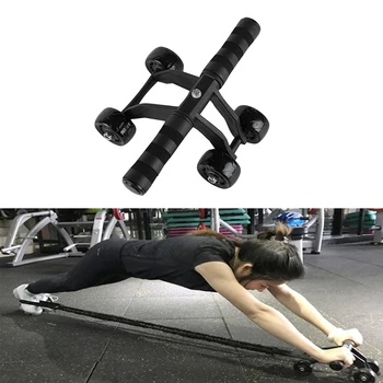 

1Pc Ab Rollers Power Roller Abdominal Muscle Rollers Fitness Equipment Gym Rotatable Healthy Exercise Rollers with Four Wheels