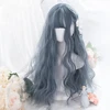 LUPU Lolita perruques pour femmes longue vague Blonde noir rose perruque avec frange Cosplay cheveux synthétiques Halloween haute température Fiber ► Photo 3/6