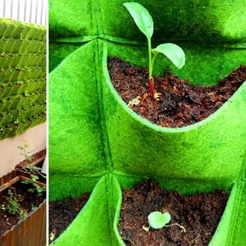 

Non-woven Fabrics Garden Wall Hanging 2/3/4/6/7/9 Grids Green Plant Grow Planter Pockets Living Bag Garden Supplies Container
