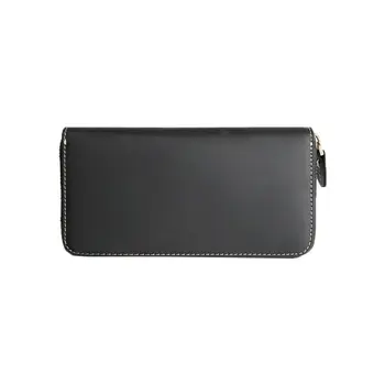 

Man's Leather Wallet ID Card Holder Business Long Clutch Billfold Money Purse Zipper Bag