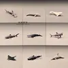 Miniature Ocean Diving Diver Action Figure Sea Animal Model Humpback Whale Shark Dolphin Ocean World Marine Fishes Figurine Toys ► Photo 2/4