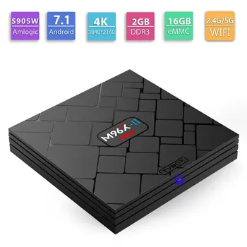 

M96X-II Mini Smart TV Box 2GB+16GB Android 7.1 Media Player S905W Quad Core 2G/5G Wifi 4K Internet TV Set-top Box