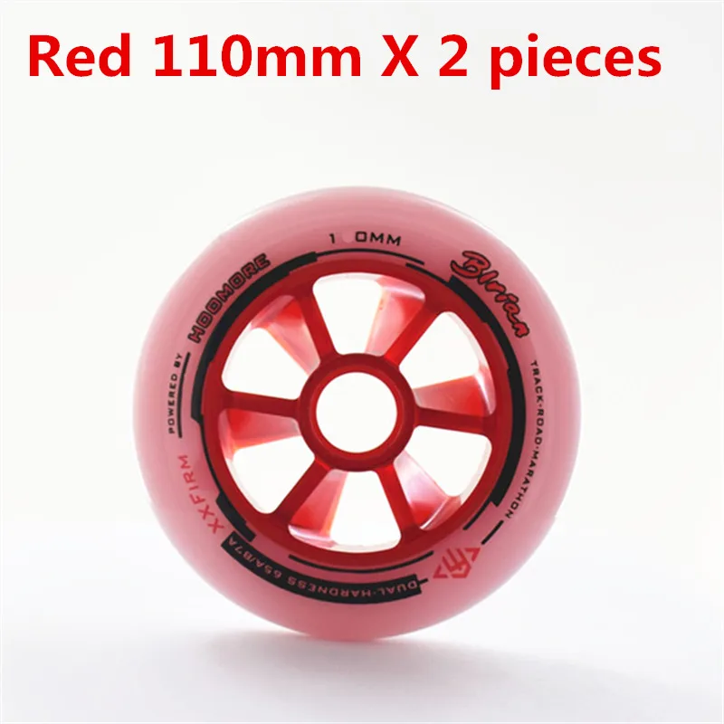 2 Red 110mm wheels Высококачественные роликовые коньки колеса 100 110 мм скоростное колесо для профессионального 3X110 мм 3X100 мм 4X110 мм 4X100 мм 4X мм - Цвет: 2 Red 110mm wheels