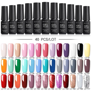 

LILYCUTE 20/40Pcs/Set UV Gel Nail Polish Set Multi-Color Series Semi Permanent Long Lasting Led Gel Varnish Soak Off Nail Gel