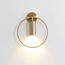 Скандинавский настенный светильник для спальни прикроватный современный круглый светодиодный настенный светильник для гостиной