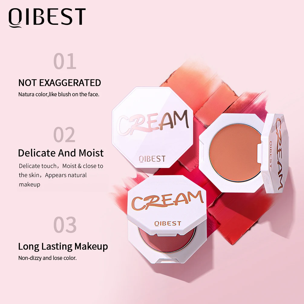 6 Color Blush Makeup Palette Red Rouge Lasting Natural Cream Cheek Contour Blusher Korean Comsmetic Cheek Tint Face Blush powder blusher blush stick blush powder blush plate facial blusher
