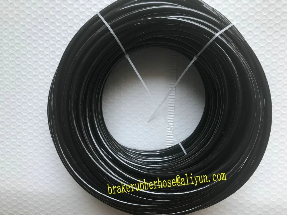 5M-ALL-ONE-LENGTH-AN3-ID-1/" NATURAL-STAINLESS-STEEL-BRAIDED-PTFE-TUBE-BRAKE-HOSE-MOTORCYCLE-TEFLON-LINE-PU-COATING