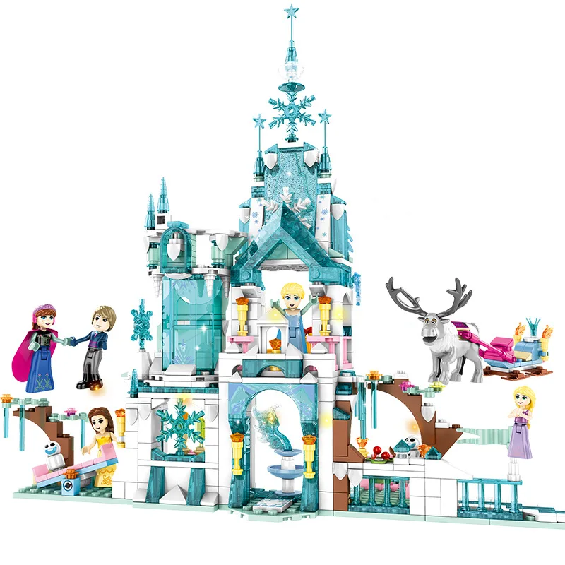 Frozenings 2 мечта принцесса замок ледяной Legoings Строительные блоки Набор игрушек DIY