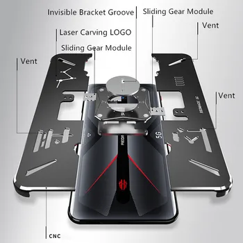 

Metal Red Magic 5G Case For ZTE Nubia Red Magic 3S Case Shockproof Adsorption Cover Coque For Nubia Red Magic 5G 3S 2 Mars Coque