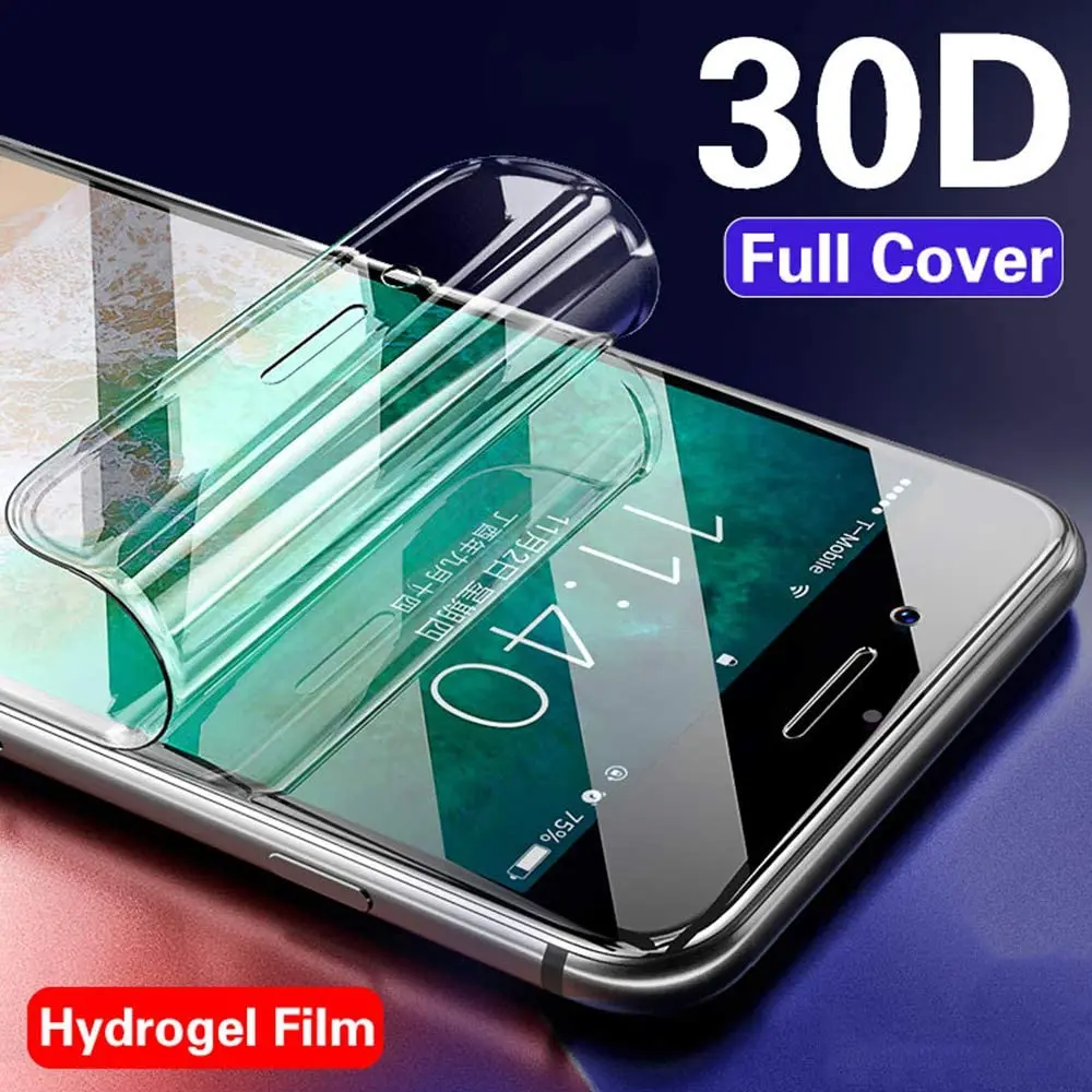 

For Apple iphone SE 2020 Transparent Hydrogel Film Full Cover Curved Soft Screen Not Tempered Glass