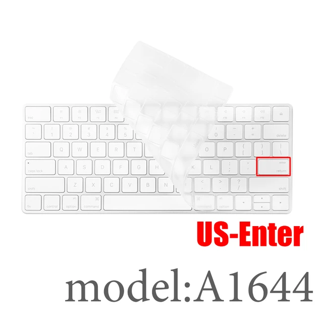 Desktop PC for Apple Bluetooth Wireless keybord MLA22LL/ A1644 A1314 IMAC Keyboard cover Protector Silicone Cover US/EU Version US-key-A1644