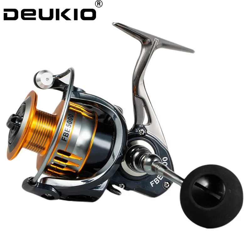 

DEUKIO Fishing Reels Spinning 17+1Bearings FBE2000-7000 Metal Reel Max Drag 8-10Kg Carp Fishing Reels Tackle