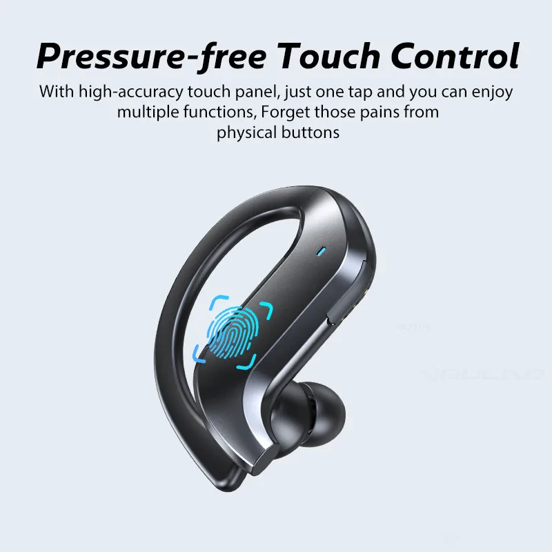 MD03 TWS Wireless Bluetooth Headphones Stable Ear Hook Touch Control Digital Display For Oppo Huawei Iphone Xiaomi Sport Earbuds
