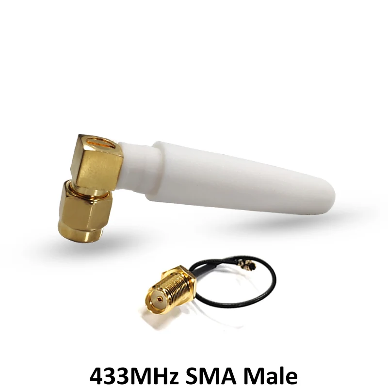 5pcs 433MHz Antenna 2 5dbi SMA Male Connector 433 MHz antena Small size elbow rubber Lorawan 5