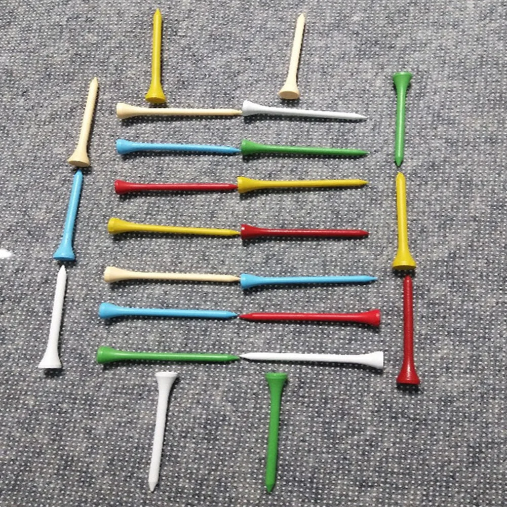 Colorful Golf Wooden Tee Long Golf Club Accessories Wooden Pegs Random Color