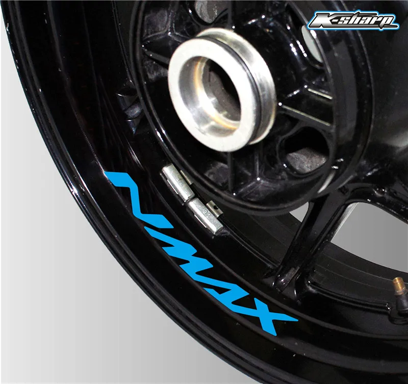 Мотоцикл светоотражающие наклейки колеса пользовательские декоративные наклейки подходит для YAMAHA NMAX n max мото аксессуары наклейки - Цвет: K-LQT-NMAX-03