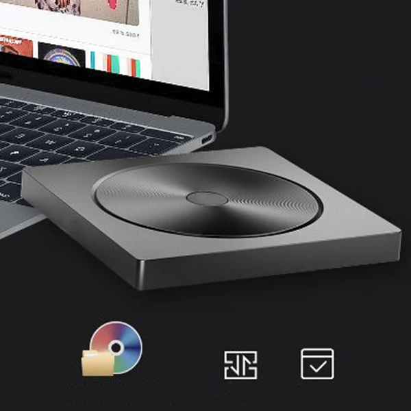 Внешний CD DVD привод, Тип C USB 3,0 Портативный внешний CD DVD привод горелки совместим с Mac/Windows оптический привод CD DVD