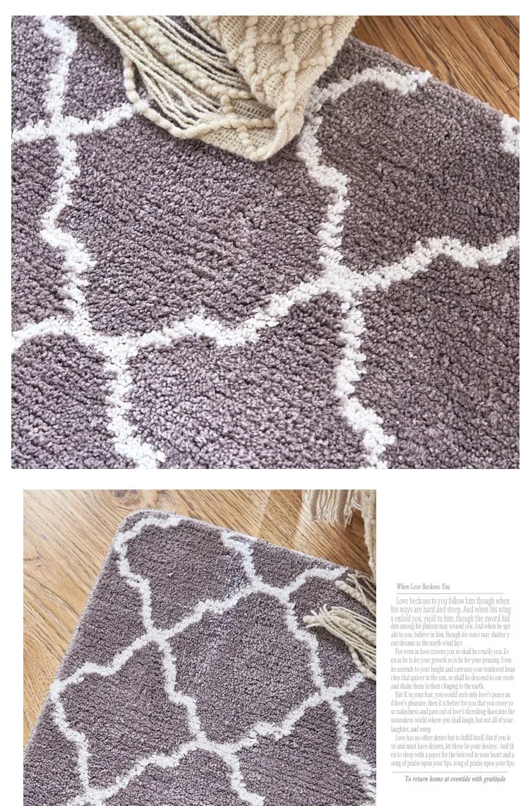 Moroccan Trellis Design Area Rug, traditional lattice bedside carpet,Modern Design Perfect for Any Floor