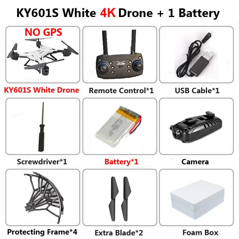 KY601S 4K W 2B KY601G KY601S Профессиональный Дрон с камерой 4K HD 5G WiFi gps FPV дистанционное управление расстояние 2 км RC Квадрокоптер вертолет детские игрушки - Цвет: KY601S 4K W 2B
