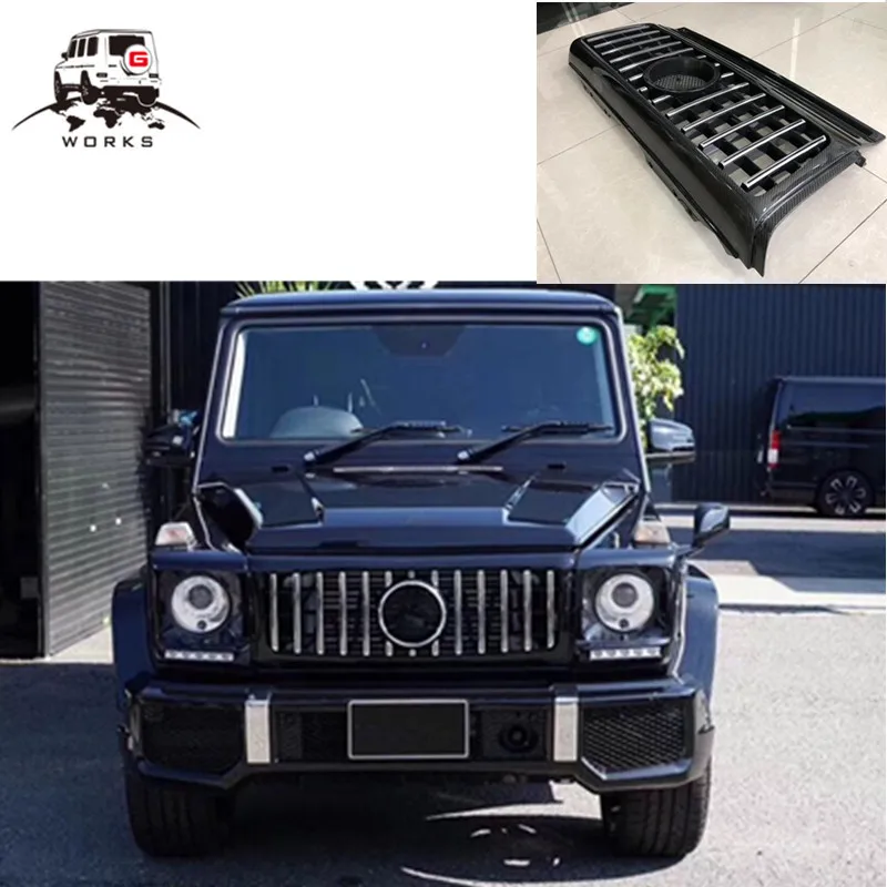 G класс W463 углеродное волокно Материал решетка подходит для G wagon W463 G63 G65 G500 G800 G900 GT решетка