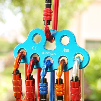 

8 Holes Climbing Rope Splitter Rigging Anchor Rig Plate Force Plate Outdoor Sport 45kN Rescue Climbing Splitter Climbing Tools