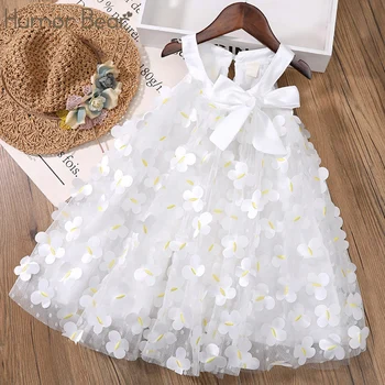 

Humor Bear Girls Dress Girl Three-Dimensional Butterfly Suspender Summer Dress Female Baby Girl Gauze Princess Party Clothing