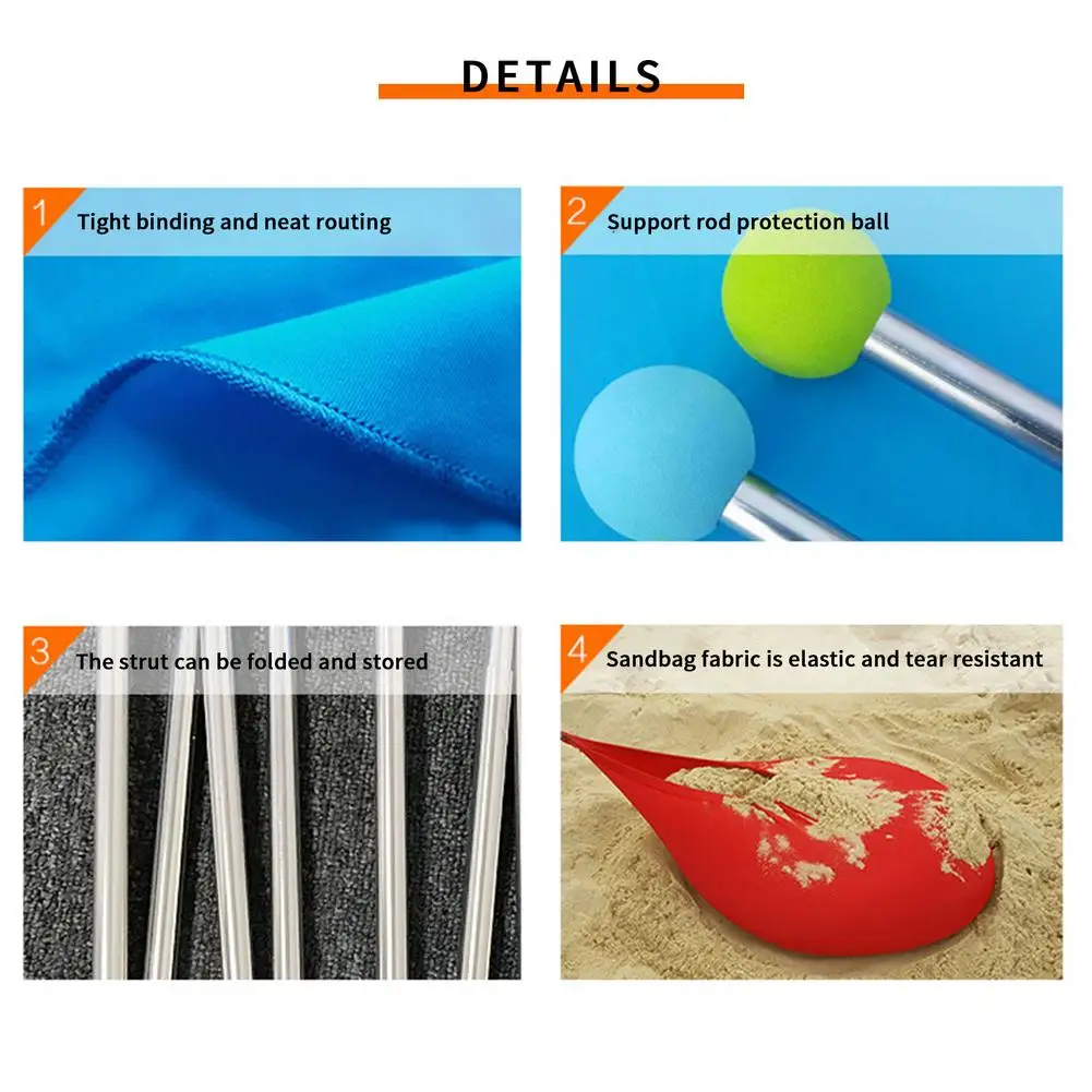 Family Sunshade Beach Tent With Sandbag UPF50+ UV Lycra Large Family Canopy For Outdoor Camping Sun Shade Awning Set
