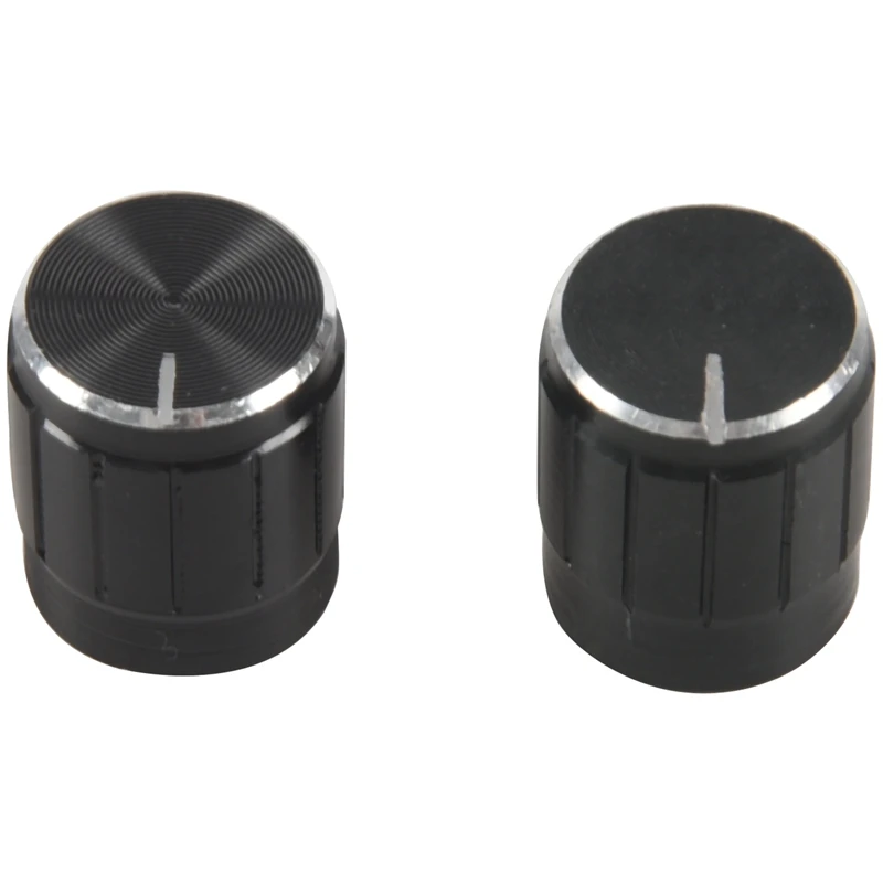 

CSS 2 pcs Non-slip Ribbed Handle Potentiometer Knobs Caps 6mm Dia Hole Black