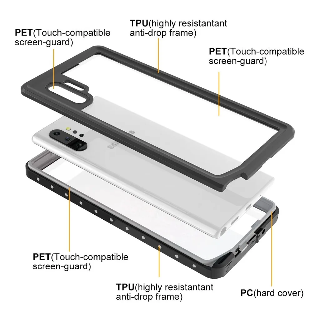 IP68 Waterproof Case For Samsung Note 10 plus Note 8 9 Swimming Cover Water Proof Case For Samsung Galaxy S22 S10E S9 S10 S8Plus