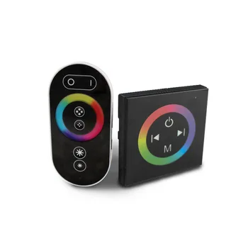 

RGB LED Controller Dimmer DC12V 24V 16A Smart Full Touch 86 Panel Wireless RF Remote Controller for RGB LED Strips Panel Lights