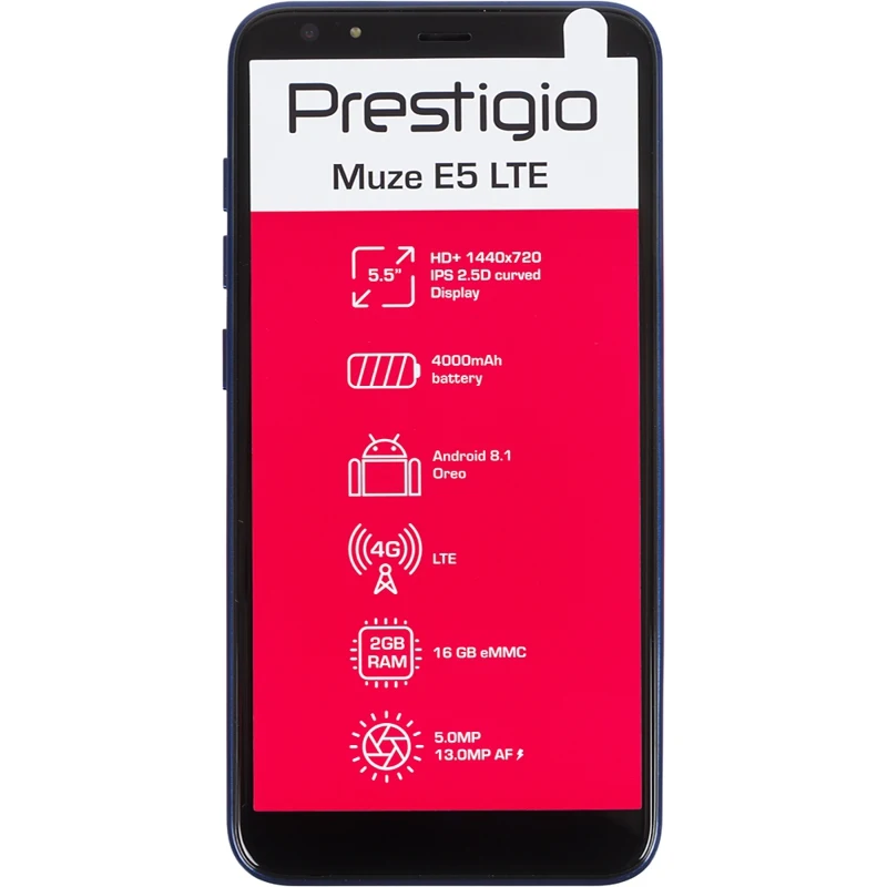 Смартфон Prestigio MUZE E5 LTE PSP5545DUO 16Gb 2Gb космический ультрафиолет 3G 4G 2Sim 5.5&quot IPS