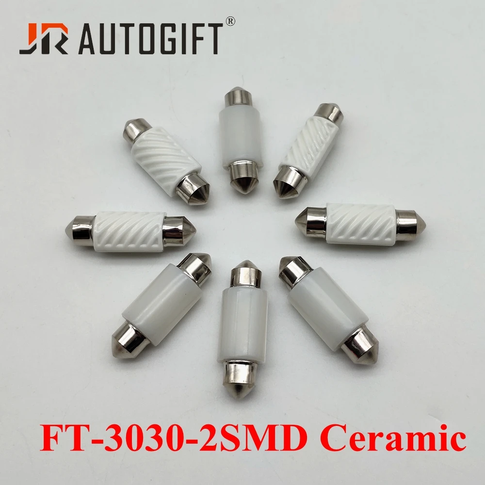 Новое поступление 100PCS светодиодное освещение фестонного типа для автомобиля C5W лампочка 3030 2SMD Керамика 31 мм C3W 3030 36 мм/39 мм/41 мм чтения Подсветка салона