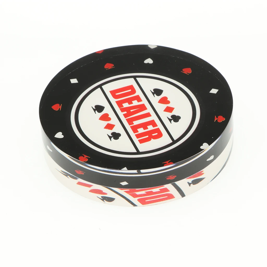 Professional Casino Board Games Accessory Round Dealer Button 3inch