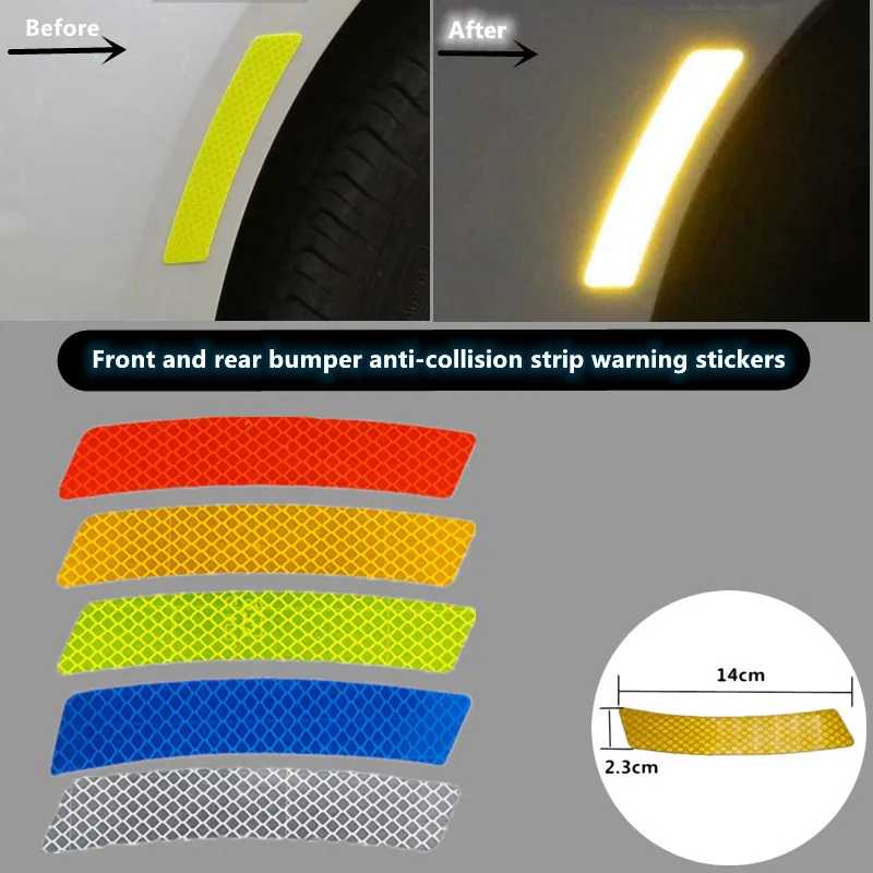 

Car Stickers Rearview Mirror Safety Mark Reflective Strip Anti-collision Warning Tape Car-styling Auto accessories Decoration