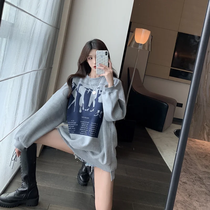 Joinyouth Женская одежда с принтом, длинные, ropa mujer, новинка, весенний свитер, свободный, дикий, корейский стиль, модный, Теплый Женский пуловер, 261