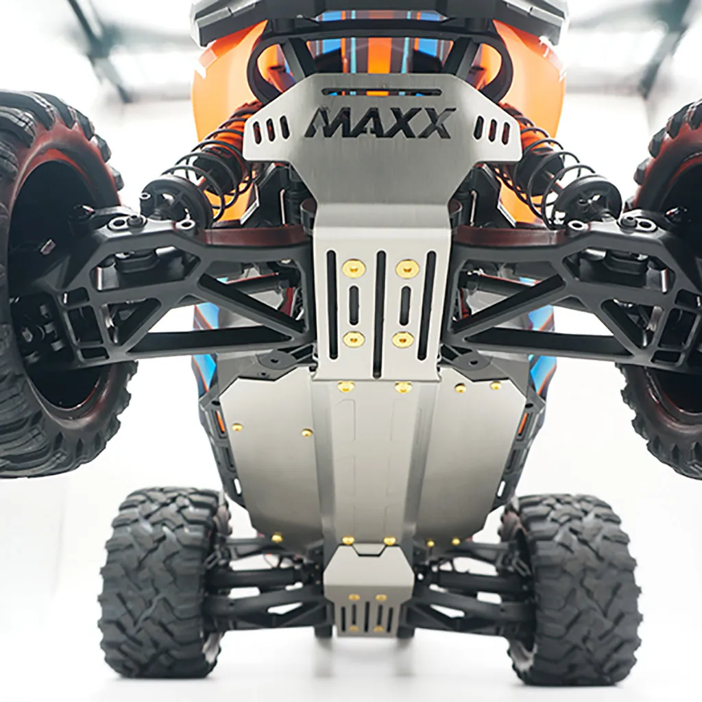 Защитная пластина шасси из нержавеющей стали для TRAXXAS MAXX 1/10 RC автомобилей