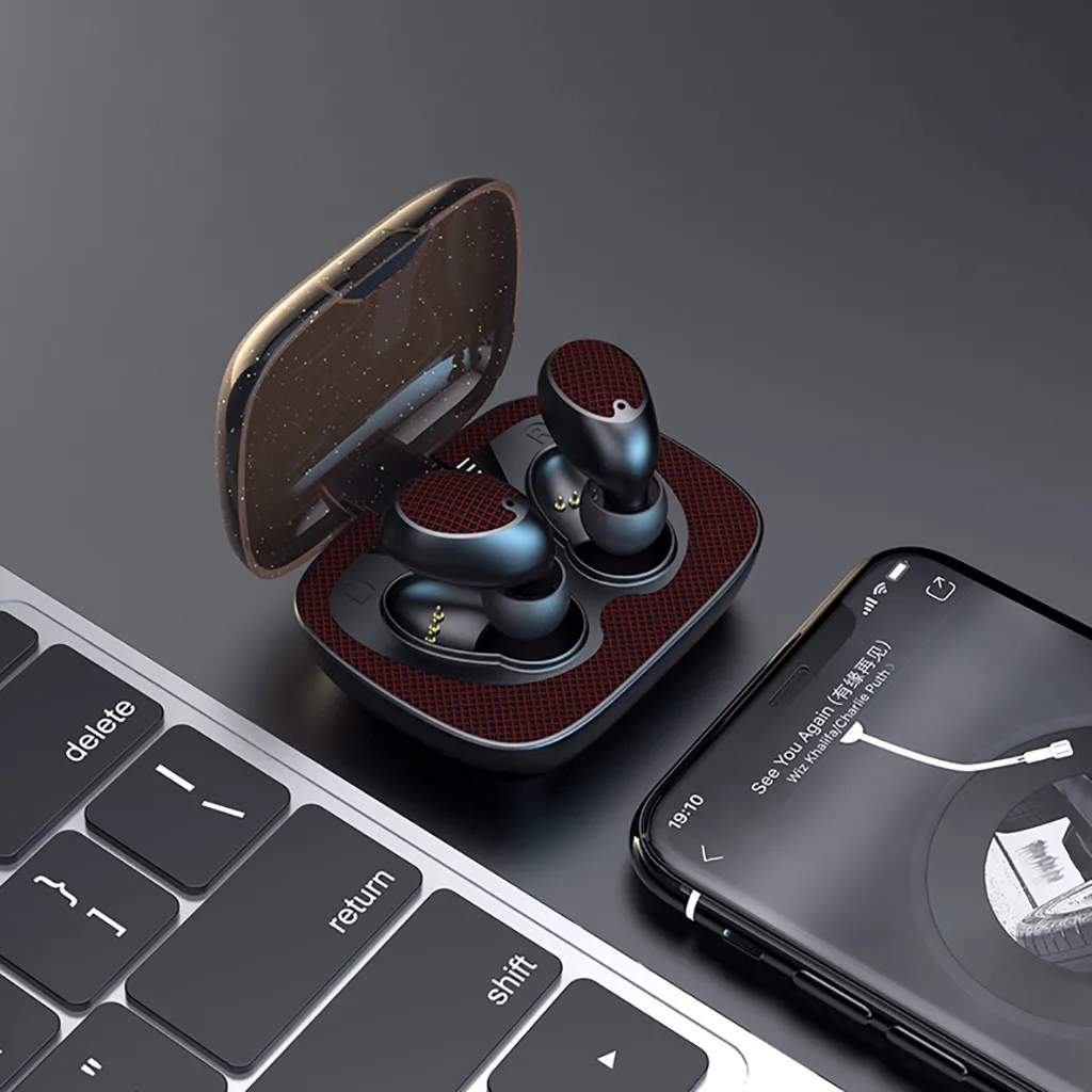 Bluetooth гарнитура с цифровым дисплеем стерео объемный звук беспроводная свободное