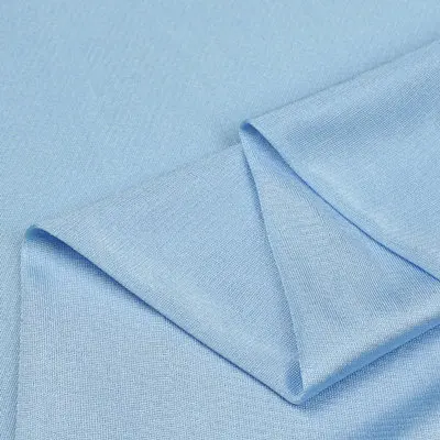 7 sky blue Высокая эластичность и светильник-эластичный трикотаж Ribery ткань подкладка шифоновая юбка ткань эластичная сила. Мягкий. Драпировка. Шелковый блеск - Цвет: 7 sky blue
