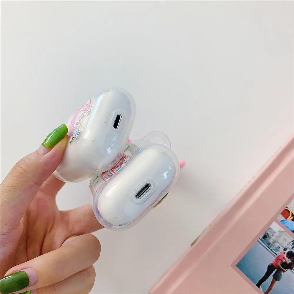 My melody cinnamoroll, беспроводной Bluetooth чехол для наушников для Apple Airpods 2 1, милый кулон, 3D woll, аксессуары, мягкий чехол из ТПУ